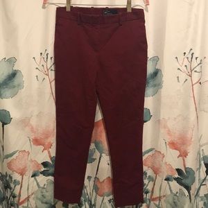 Gap burgundy Slim Crop Pant